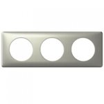 Plaque cliane - anodis - 3 postes - titane legrand