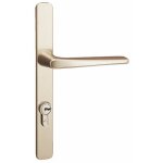 Plaques clé i étroites pour poignées porte - alu champagne - riviéra vachette Plaques clé i étroites pour poignées porte - alu champagne - riviéra vachette