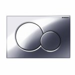 Plaque de commande double touche - sigma 01 - chrom brillant geberit