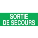 Plaque evacua.  sortie secours  novap