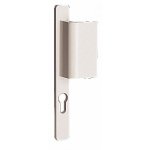 Plaques ext�rieure / int�rieure �troites porte pali�re - alu argent vachette