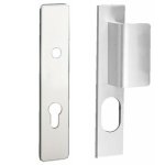 Plaques extrieure / intrieure porte palire - trou a2p - alu argent vachette