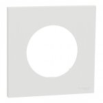 Plaque de finition 1 poste blanc craie - odace ii schneider