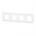 Plaque de finition horizontale mosaic blanche - 4x2 modules legrand