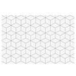 Plaque murale pour décoration ou crédence - aluminium - géométrique blanc nordlinger Plaque murale pour décoration ou crédence - aluminium - géométrique blanc nordlinger