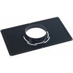 Plaque de propret acier mail noir mat - 300 x 500 mm - diamtre 80 mm ten