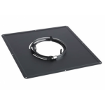 Plaque de propret� �mail noir mat - 300 x 300 mm - diam�tre 80 mm ten