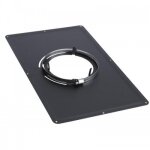 Plaque de propreté émail noir mat - 300 x 300 mm - diamètre 100 mm ten Plaque de propreté émail noir mat - 300 x 300 mm - diamètre 100 mm ten