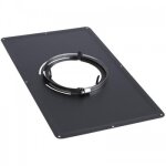 Plaque de propreté inox émail noir - 300 x 500 mm - diamètre 125 mm ten Plaque de propreté inox émail noir - 300 x 500 mm - diamètre 125 mm ten