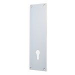 Plaque de propreté rectangulaire à trou de cylindre - alu argent bricozor Plaque de propreté rectangulaire à trou de cylindre - alu argent bricozor