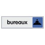 Plaquette signaltique en plexiglass - 170 x 40 mm - bureaux novap