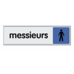 Plaquette signaltique en plexiglass - 170 x 40 mm - messieurs novap