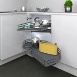 Plateaux double pour angle combi's 845 titanium - largeur 450 mm - droit inoxa Plateaux double pour angle combi's 845 titanium - largeur 450 mm - droit inoxa