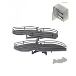 Plateaux doubles pivotants pour meuble d'angle 846be combi's - ellite titanium - largeur 450 mm - droit ...