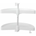 Plateaux tournants 1 / 2 lune shelvo pour meuble d'angle - diamètre 750 mm - blanc emuca Plateaux tournants 1 / 2 lune shelvo pour meuble d'angle - diamètre 750 mm - blanc emuca