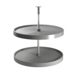 Plateaux tournants pour meuble d'angle 710 mm - plastique - gris emuca