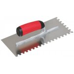 Platoir � colle en inox - 28x12 cm - monture alu - dents carr�es 8x8 mm taliaplast