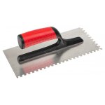 Platoir � colle en inox - 28x12 cm - monture polyamide - dents carr�es 6x6 mm taliaplast