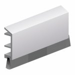 Plinthe de bas de porte  brosse - support pvc - 3 m - blanc - pds - b ellen