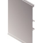 Plinthe de caisson - hauteur 100 mm - recoupable - aluminium finition satin synercia