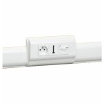 Plinthe électrique 2 compartiments 80x20mm - 2m - blanc - dlplus legrand Plinthe électrique 2 compartiments 80x20mm - 2m - blanc - dlplus legrand
