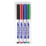 Pochette de 4 marqueurs effa�ables - pour tableaux blancs - e 661 edding