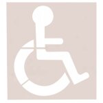Pochoir pvc rutilisable - pour stationnement handicap et pmr - grand technima soppec