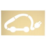 Pochoir pvc rutilisable - stationnement de voiture lectrique - grand technima soppec