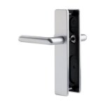 Poign�es sur plaques bec - de - cane - aluminium argent - golf vachette