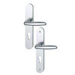 Poign�es sur plaques cl� i - aluminiun argent - verona hoppe