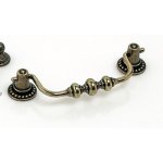 Poigne 2 attaches avec rosaces perl - vieux bronze bricozor