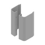 Poigne aileron de porte battante - hauteur 200 mm - alu gris - 6821 la croise ds