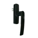 Poignée crémone pour menuiserie aluminium à 1 fourche - gea noir 9005 fapim Poignée crémone pour menuiserie aluminium à 1 fourche - gea noir 9005 fapim