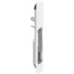 Poigne cuvette solena montage simple droite - pour profil de 31  46mm - blanc ral 9010 brillant la ...