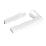 Poign�es doubles - 1 cot� de r�duit - 58 � 68 mm - alu blanc - riviera vachette