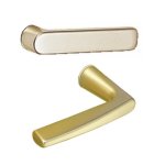 Poign�es doubles - 1 cot� de r�duit - 38 � 48 mm - champagne - riviera vachette