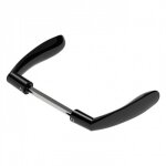 Poigne double - pour portail de 90  120 mm - alu - noir - marina tirard