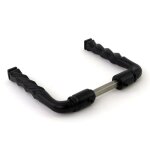 Poigne double torsade pour grilles et portails - aluminium noir dubois industries