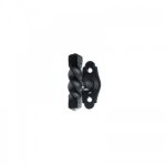 Poigne de fentre  bouton rustique sur rosette - bourgogne - epoxy noir bouvet