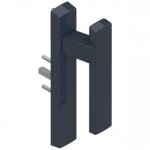 Poigne de fentre sabba rversible - gauche - gris anthracite ral 7016 la croise ds