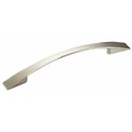 Poigne de meuble courbe trier - e 128mm - nickel mat cadap