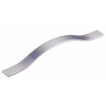 Poigne de meuble plate courbe - chrom brillant bricozor