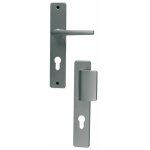 Poign�es pali�re / b�quille sur plaques cl� i - alu argent - riviera vachette