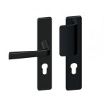 Poign�es pali�re / b�quille sur plaque cl� i - alu basalt - kaza vachette