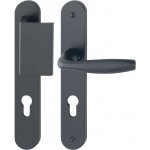 Poignes de porte palire sur plaques cl i - new york - noir bross hoppe