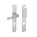 Poign�es pali�re / b�quille sur plaques cl� i - aluminium argent - kaza vachette