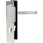 Poign�es pali�re / b�quille sur plaques cl� i - ea 165 - argent - kaza vachette