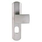 Poignes palire / bquille sur plaques perage ovale - velours - muze vachette