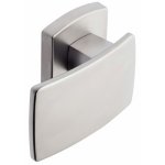 Poigne palire / bquille sur rosaces ? alu chrome velours - muze vachette
