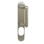 Poign�e pali�re sur plaque pour cylindre a2p - laiton nickel� - diane cadap